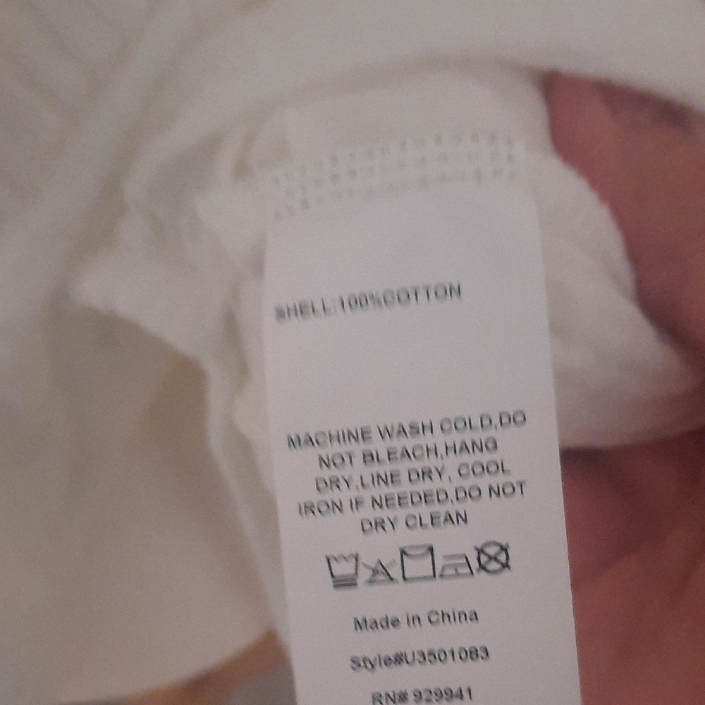 Simple Ivory Blouse with Drawstring Sleeves - Picture 6 of 6